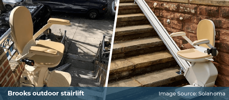 Brooks outdoor stairlift
