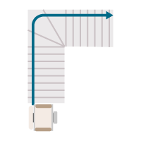 Curved Stairlifts_Fan turn