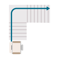 Curved Stairlifts_Quarter landing turn